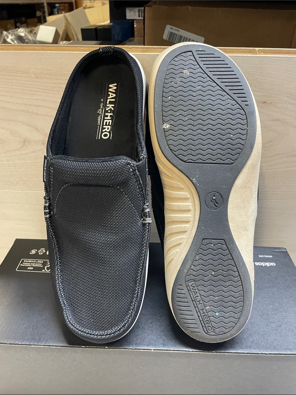 Walk Hero Black Slip-On Casual Loafers #1044